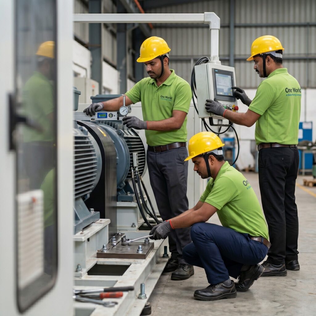 Machine installation and commissioning