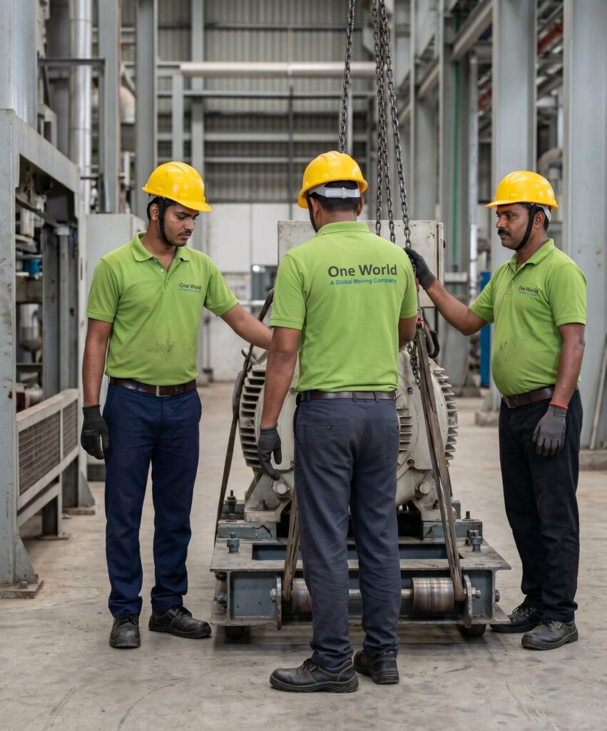 Industrial machine shifting Bangalore One World Logix